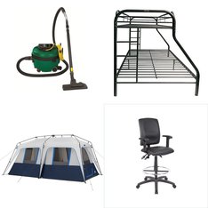 Pallet – 21 Pcs – Office, Vacuums, Camping & Hiking, Living Room – Customer Returns – Edmar Corporation, Gamer Gear, Flash Furniture, ShelterLogic