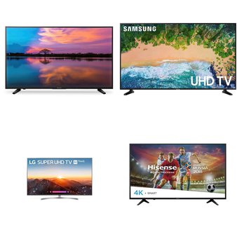 6 Pcs – LED/LCD TVs (46″ – 55″) – Refurbished (GRADE A, GRADE B, No Stand) – SHARP, HISENSE, Samsung, LG