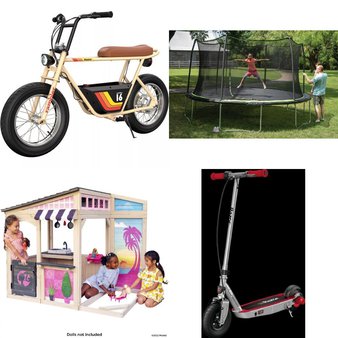 Pallet – 8 Pcs – Powered, Outdoor Play, Vehicles, Trains & RC, Cycling & Bicycles – Customer Returns – Razor, KidKraft, New Bright, Razor Power Core