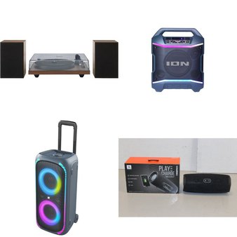 Pallet – 27 Pcs – Portable Speakers, Speakers, CD Players, Turntables, Accessories – Customer Returns – onn., CROSLEY , LG Electronics, ION Audio