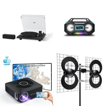 Pallet – 56 Pcs – Accessories, Speakers, Portable Speakers, CD Players, Turntables – Customer Returns – onn., Onn, GE, ION Audio