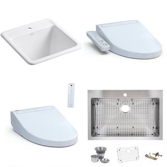 Pallet – 19 Pcs – Hardware, Kitchen & Bath Fixtures – Customer Returns – Kohler, Toto, Saniflo, TOTO USA