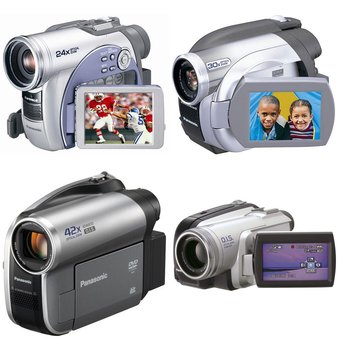 8 Pcs – Refurbished Panasonic Camcorders (GRADE A, GRADE B) – Models: VDR-D100, VDR-D50, SDRH79K, VDR-M53P-S