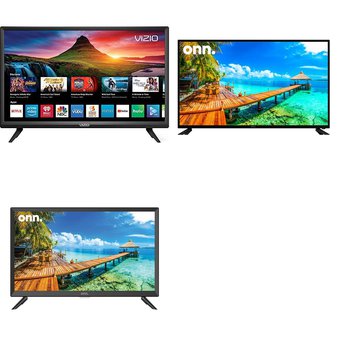 5 Pcs – LED/LCD TVs – Refurbished (GRADE A, GRADE B) – VIZIO, onn., Onn