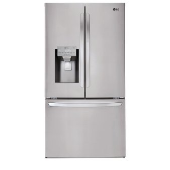Lowes – Pallet – LG LFXS26973S 26.2 cu. ft. French Door Wi-Fi Enabled Smart Refrigerator, Stainless Steel – New Damaged Box (Scratch & Dent)