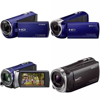 16 Pcs – Refurbished Sony Camcorders (GRADE A, GRADE B) – Models: HDR-CX220 – BLUE, HDR-CX240/L, HDR-CX330, HDR-CX210 – BLUE