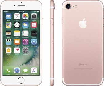 5 Pcs – Apple iPhone 7 128GB Rose Gold LTE Cellular AT&T MN8P2LL/A – Refurbished (GRADE B – Unlocked – Original Box) – Smartphones