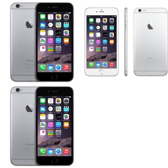 9 Pcs – Apple iPhone 6 – Refurbished (GRADE C – Locked) – Models: MQ422LL/A, MG5H2LL/A, MGC92LL/A