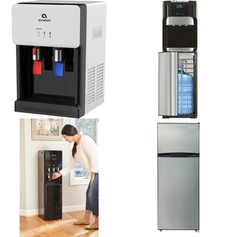 Pallet – 7 Pcs – Bar Refrigerators & Water Coolers, Refrigerators – Customer Returns – Galanz, Primo Water, Primo, Frigidaire