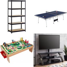 2 Pallets – 22 Pcs – Storage & Organization, Game Room, Bedroom, Living Room – Overstock – Mainstays, EDSAL, Whalen Furniture, MD Sports