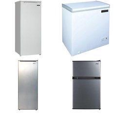 Pallet - 6 Pcs - Freezers, Bar Refrigerators & Water Coolers, Refrigerators - Customer Returns - Primo, Thomson, Arctic King, Frigidaire