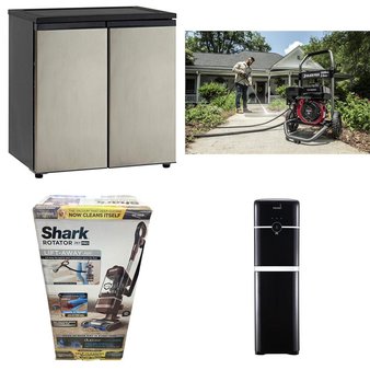 CLEARANCE! 3 Pallets – 29 Pcs – Vacuums, Bar Refrigerators & Water Coolers, Pressure Washers, Unsorted – Customer Returns – Hart, Tineco, Great Value, Primo Water