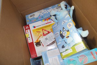 1 Parcel Box – 12 Pcs – Stuffed Animals, Boardgames, Puzzles & Building Blocks – OPEN BOX UNTESTED RETURNS – Walmart