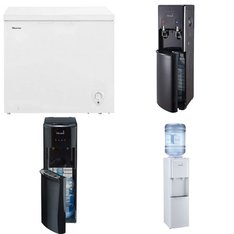 Pallet - 8 Pcs - Bar Refrigerators & Water Coolers, Freezers, Refrigerators - Customer Returns - HISENSE, Primo Water, Primo, Igloo