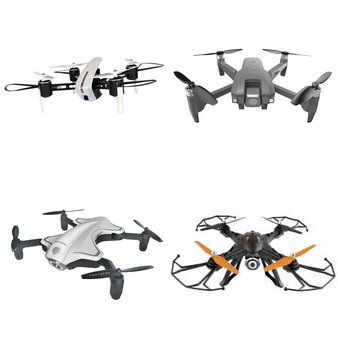 Pallet – 56 Pcs – Drones & Quadcopters Vehicles – Damaged / Missing Parts / Tested NOT WORKING – Protocol, Vivitar, SHARPER IMAGE, Voyage Aeronautics