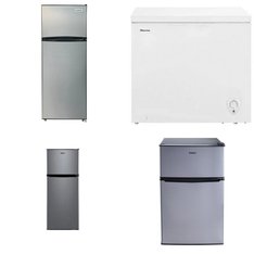 Pallet - 7 Pcs - Refrigerators, Freezers, Bar Refrigerators & Water Coolers - Customer Returns - Galanz, Arctic King, Orgo Proudcts, HISENSE