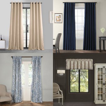 CLEARANCE! Pallet – 283 Pcs – Curtains & Window Coverings, Earrings, Decor – Mixed Conditions – Private Label Home Goods, Sun Zero, Eclipse, Fieldcrest