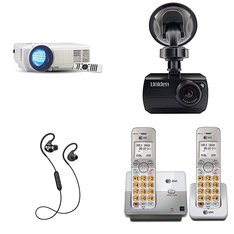 CLEARANCE! Pallet - 215 Pcs - In Ear Headphones, Cordless / Corded Phones, Projector, Other - Customer Returns - RCA, AT&T, JLab, Uniden