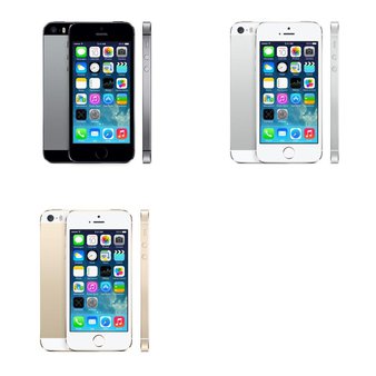 12 Pcs – Apple iPhone 5S – Refurbished (GRADE C – Unlocked) – Models: ME372LL/A, ME341LL/A, ME343LL/A – Smartphones
