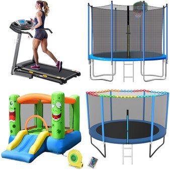 CLEARANCE! Pallet – 13 Pcs – Trampolines, Outdoor Play, Unsorted, Game Room – Customer Returns – YORIN, Costway, SEGMART, MARNUR