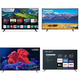 24 Pcs – LED/LCD TVs – Refurbished (GRADE A, GRADE B) – VIZIO, Samsung, TCL, onn.