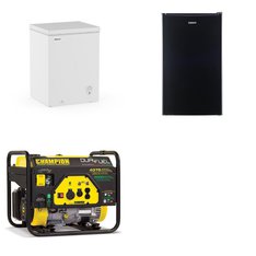 Pallet - 7 Pcs - Freezers, Refrigerators, Generators - Customer Returns - HISENSE, Galanz, Champion Global Power Equipment