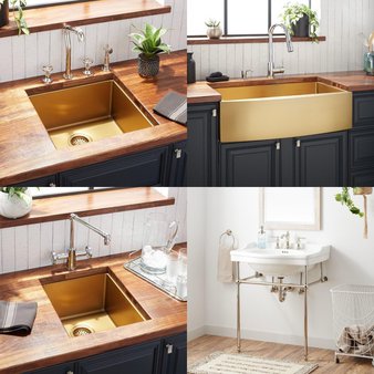 Pallet – 13 Pcs – Kitchen & Bath Fixtures, Hardware, Bath – Open Box Like New – Signature Hardware