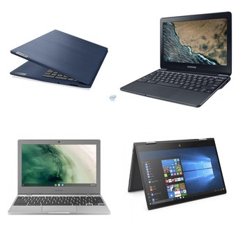 15 Pcs – Laptop Computers – Refurbished (GRADE C – No Power Adapter) – Samsung, LENOVO, ACER, HP