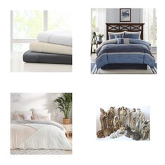 6 Pallets - 378 Pcs - Womens, Curtains & Window Coverings, Sheets, Pillowcases & Bed Skirts, Rugs & Mats - Mixed Conditions - Journee Collection, Easy Street, Unmanifested Home, Window, and Rugs, Unmanifested Kitchen and Fixtures