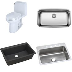 Pallet - 16 Pcs - Kitchen & Bath Fixtures, Hardware - Customer Returns - TOTO USA, ProFlo, Toto, ELKAY