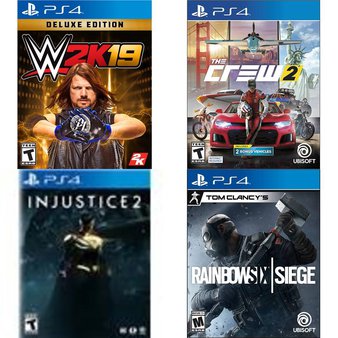 147 Pcs – Sony Video Games – New, Used – Injustice 2 – Standard Edition, Elex (PlayStation 4), Tom Clancy Rainbow Six Siege (PS4), The Crew 2 (PS4)