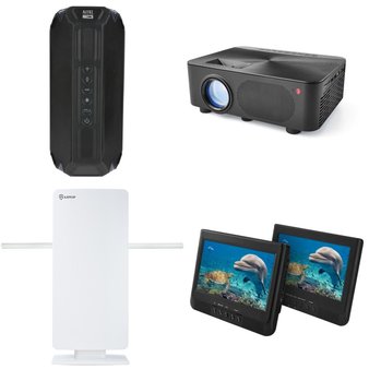 CLEARANCE! Pallet – 23 Pcs – Speakers, DVD & Blu-ray Players, Projector, Portable Speakers – Customer Returns – Philips, Onn, Altec Lansing, Antop