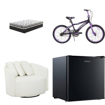 Pallet – 5 Pcs – Living Room, Bar Refrigerators & Water Coolers, Cycling & Bicycles, Mattresses – Overstock – Beautiful, Galanz