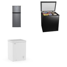 Pallet - 3 Pcs - Freezers, Refrigerators - Customer Returns - HISENSE, Galanz, Arctic King