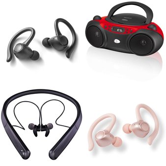 Pallet – 177 Pcs – In Ear Headphones, Over Ear Headphones, Boombox – Customer Returns – Blackweb, Onn, LG, Anker