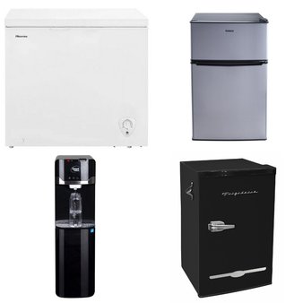 Pallet – 6 Pcs – Bar Refrigerators & Water Coolers, Freezers, Refrigerators – Customer Returns – Great Value, HISENSE, Galanz, Frigidaire