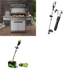 Pallet - 3 Pcs - Trimmers & Edgers, Grills & Outdoor Cooking, Snow Removal - Customer Returns - Hart, Mm, GreenWorks