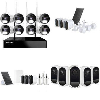 Pallet – 94 Pcs – Security & Surveillance – Damaged / Missing Parts / Tested NOT WORKING – Arlo, Night Owl, ARLO ESSENTIAL, Nest