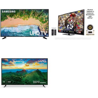 4 Pcs – LED/LCD TVs (58″ – 65″) – Refurbished (GRADE C, No Stand) – Samsung, VIZIO