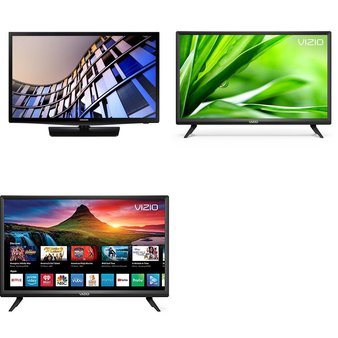 3 Pcs – LED/LCD TVs (19″ – 24″) – Refurbished (GRADE A, No Stand) – VIZIO, Samsung