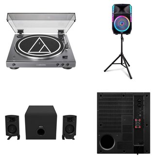 Pallet – 25 Pcs – Receivers, CD Players, Turntables, Speakers, Other – Customer Returns – Audio-Technica, Klipsch, ION Total, Sony
