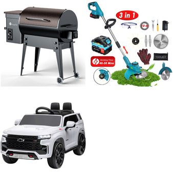 Pallet – 3 Pcs – Vehicles, Trimmers & Edgers, Grills & Outdoor Cooking – Customer Returns – Sesslife, Tanbaby, KingChii