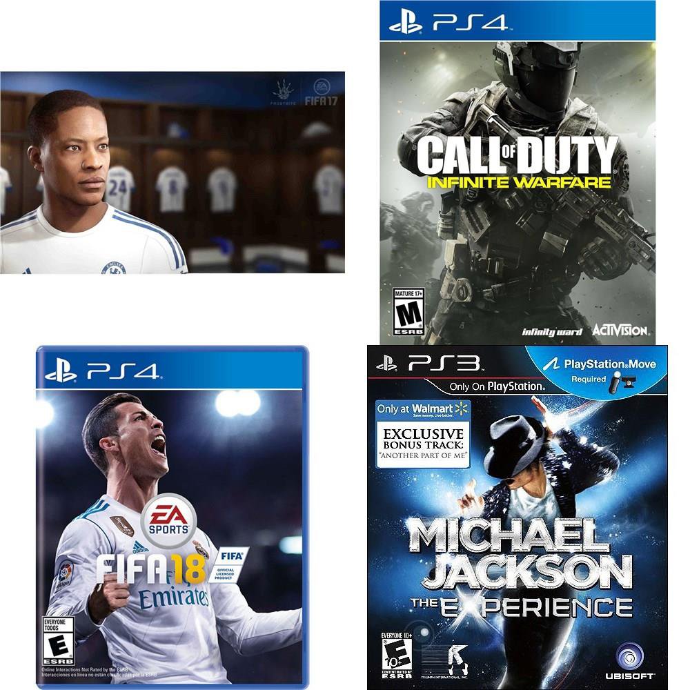 42 Pcs - Sony Video - Used - FIFA 17 PS4, Michael Jackson: The Experience (PS3), FIFA 18 Standard (PlayStation 4), Call Warfare(PS4)
