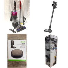 Pallet - 32 Pcs - Vacuums - Damaged / Missing Parts / Tested NOT WORKING - Tineco, iRobot, Dyson, Shark