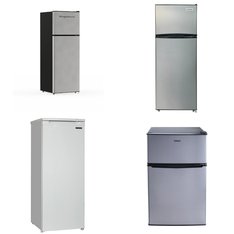 Flash Sale! 3 Pallets - 18 Pcs - Refrigerators, Bar Refrigerators & Water Coolers, Freezers - Untested Customer Returns - Galanz, Frigidaire