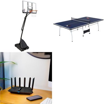 Pallet – 11 Pcs – Networking, Outdoor Play, Game Room – Customer Returns – TP-LINK, NBA, MD Sports