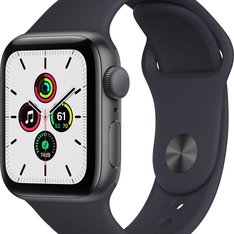 Apple Watch SE 40mm Space Gray Aluminum - Midnight Blue Sport Band MKQ13LL/A - Brand New