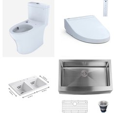 Pallet - 15 Pcs - Hardware, Kitchen & Bath Fixtures - Customer Returns - Kohler, Toto, Miseno, ELKAY