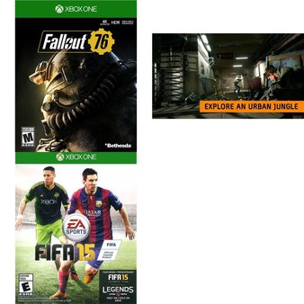99 Pcs – Microsoft Video Games – New – Fallout 76 (XB1), FIFA 15 (Xbox One), Tom Clancy’s The Division – Xbox One