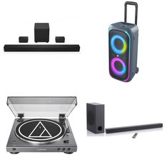 Pallet – 22 Pcs – Speakers, CD Players, Turntables, Accessories, Projector – Customer Returns – onn., Audio-Technica, Victrola, VIZIO
